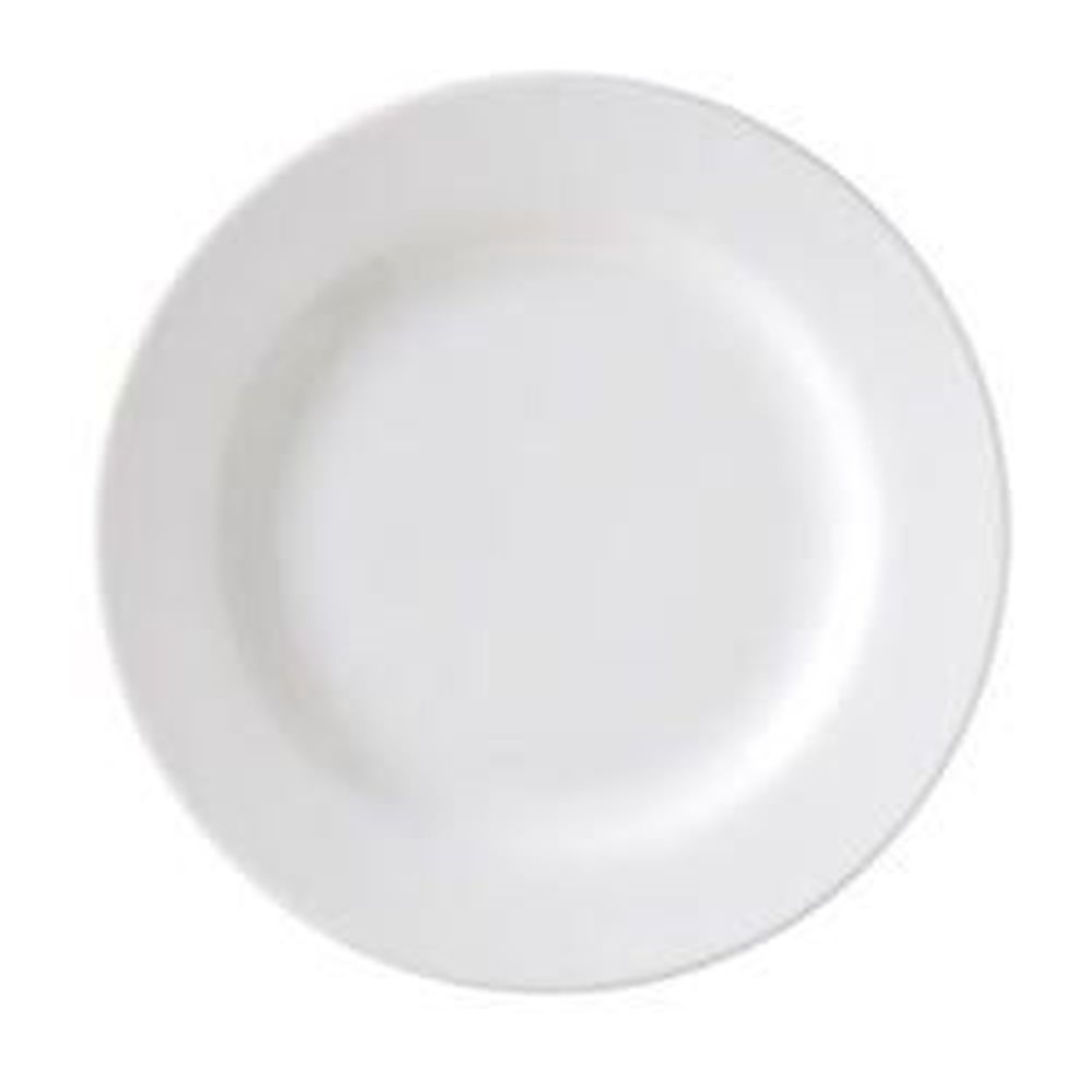 White 6.5 inch Wide Rim Plate