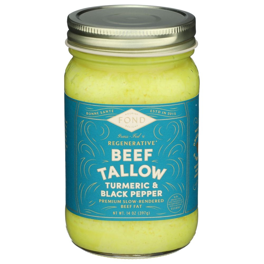 Fond Turmeric And Black Pepper Regenerative Beef Tallow, 14 Ounce -- 4 Per Case
