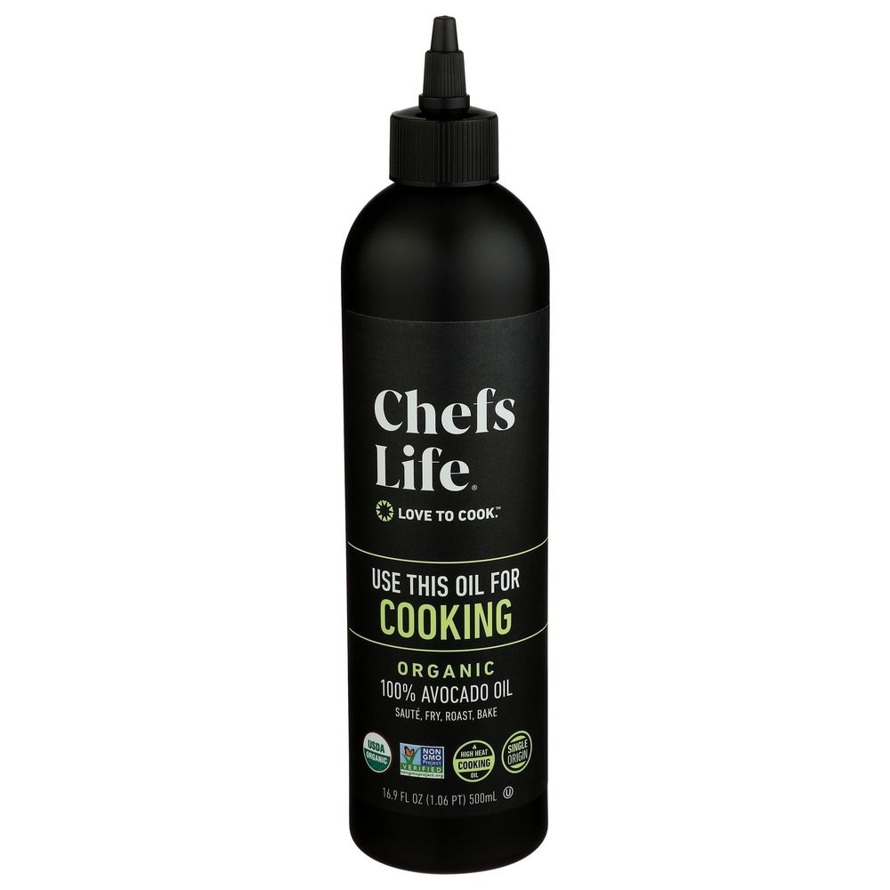 Chefs Life Organic Avocado Cooking Oil, 16.9 Ounce Squeeze Bottle -- 6 Per Case
