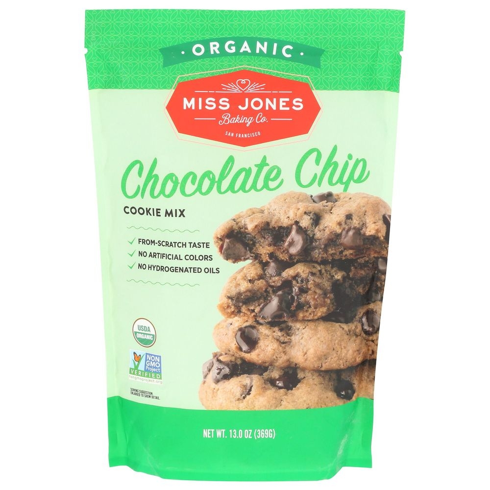Miss Jones Organic Sea Salt Chocolate Chip Cookie Mix, 13 Ounce -- 6 Per Case