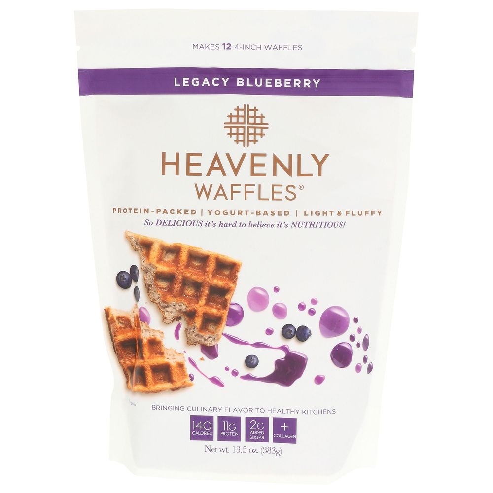 Heavenly Waffles Light And Fluffy Legacy Blueberry Waffle Mix, 13.5 Ounce -- 6 Per Case