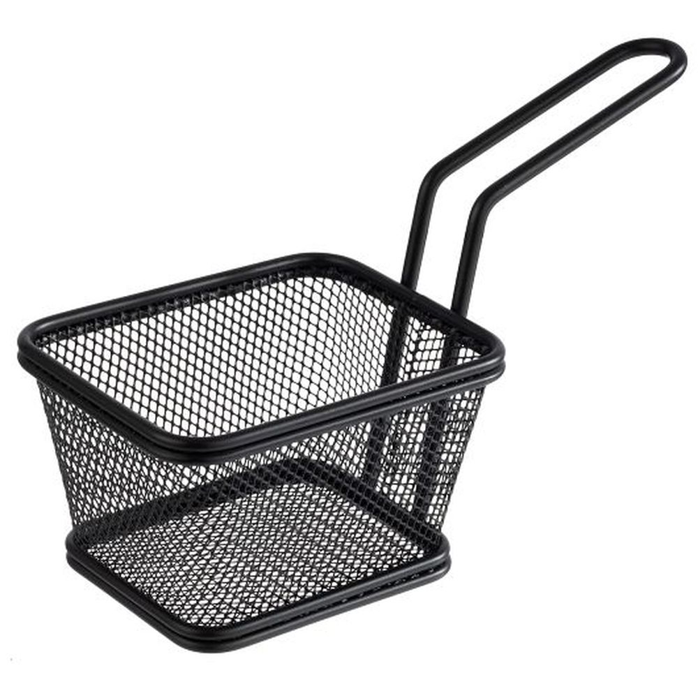 Aps Classics Snackholder Stainless Steel Black Matte Fry Basket, 4 Ounce Capacity