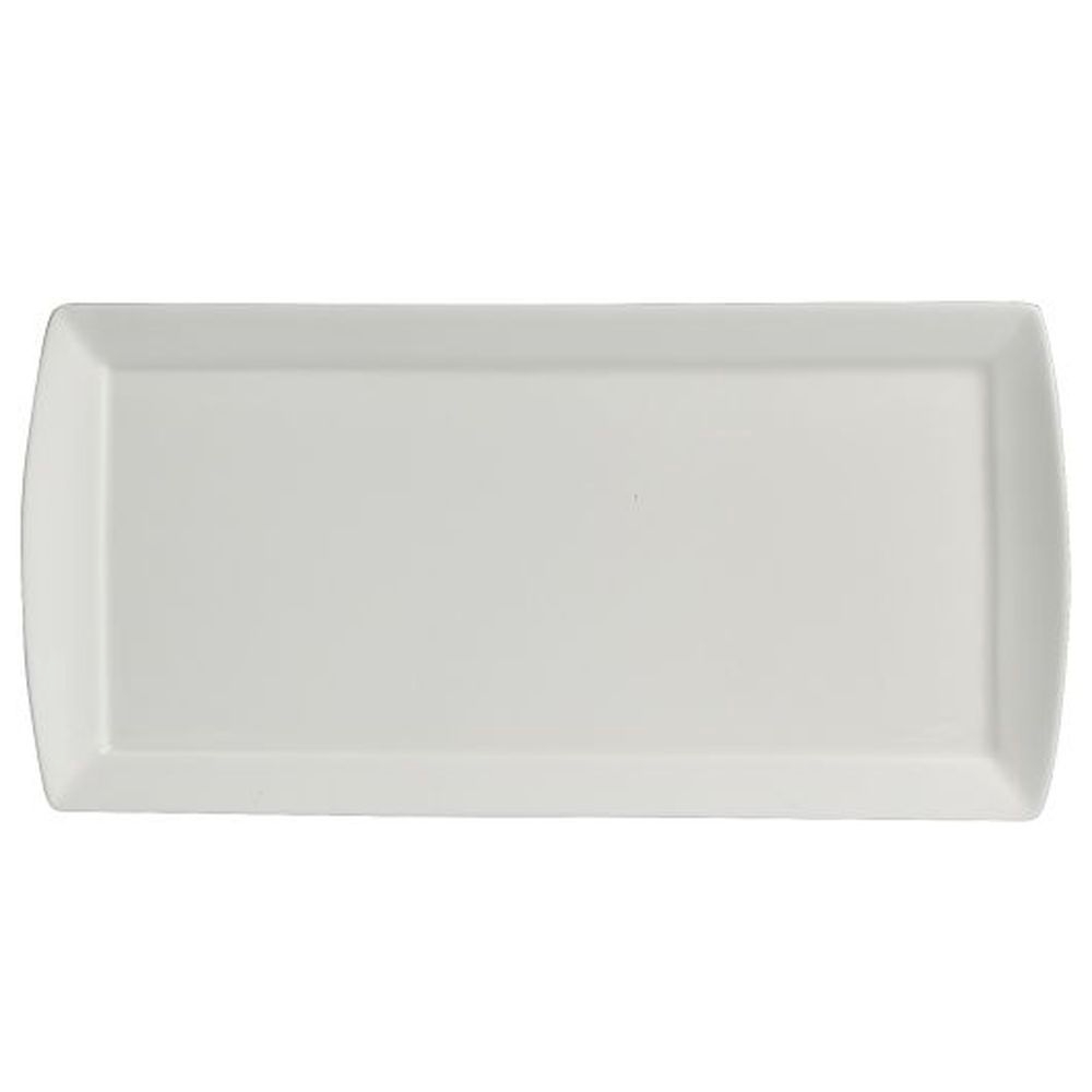 Parliament Alpha-Ceram 8.0 inch Curved Rim Rectangle Tray, 12 count