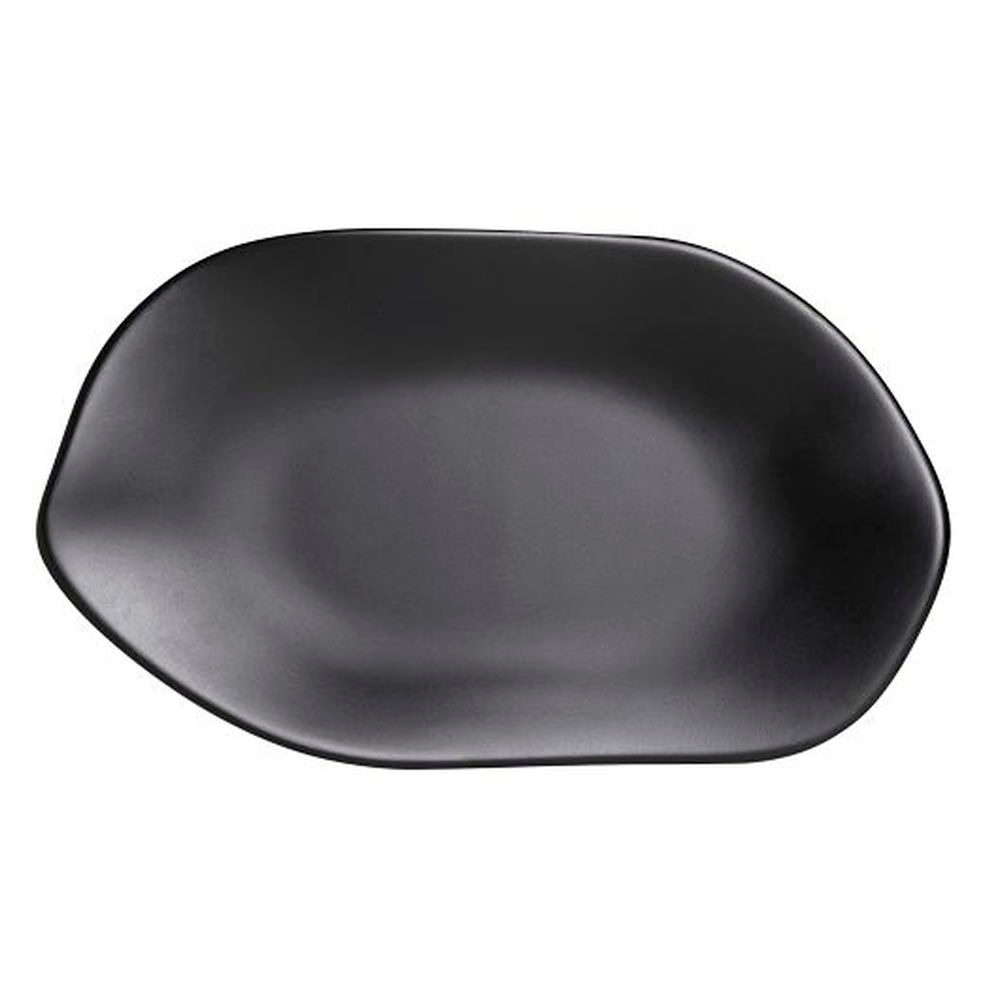 Marisol Black 9.875 inch Melamine Oval Platter, 12 count