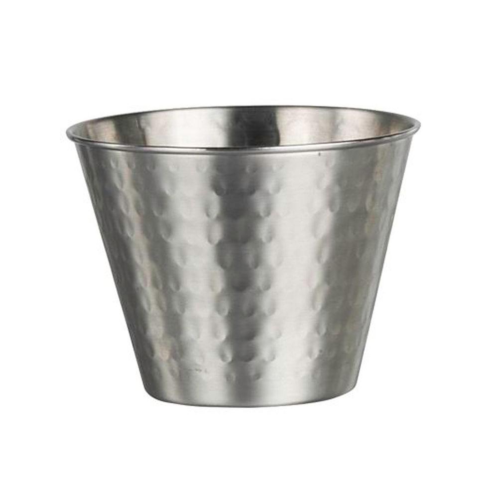 Creations Stainless Steel 12 Ounce Hammered Fry Cup, 48 Count