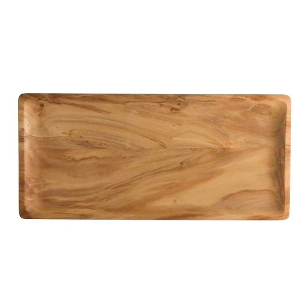 13.75 x 6.5 inch Wood Serving Plate, 6 count