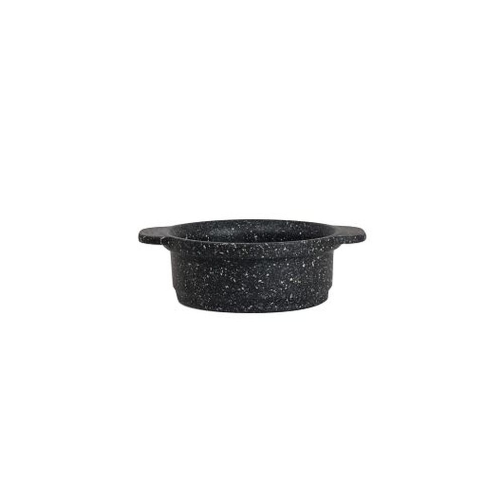 Black Granite 11.5 Ounce Round Mini Crock, 6 count
