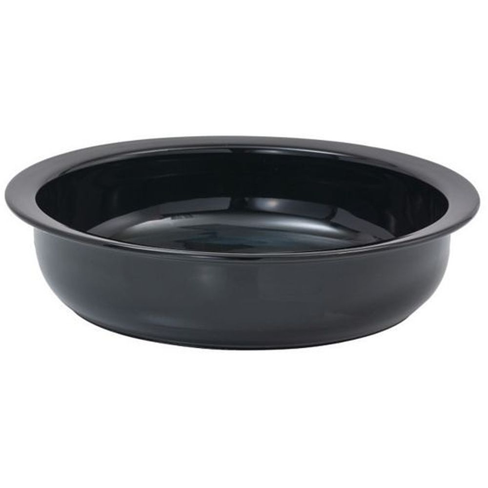 Black Porcelain Food Pan, 3.8 Liter Capacity