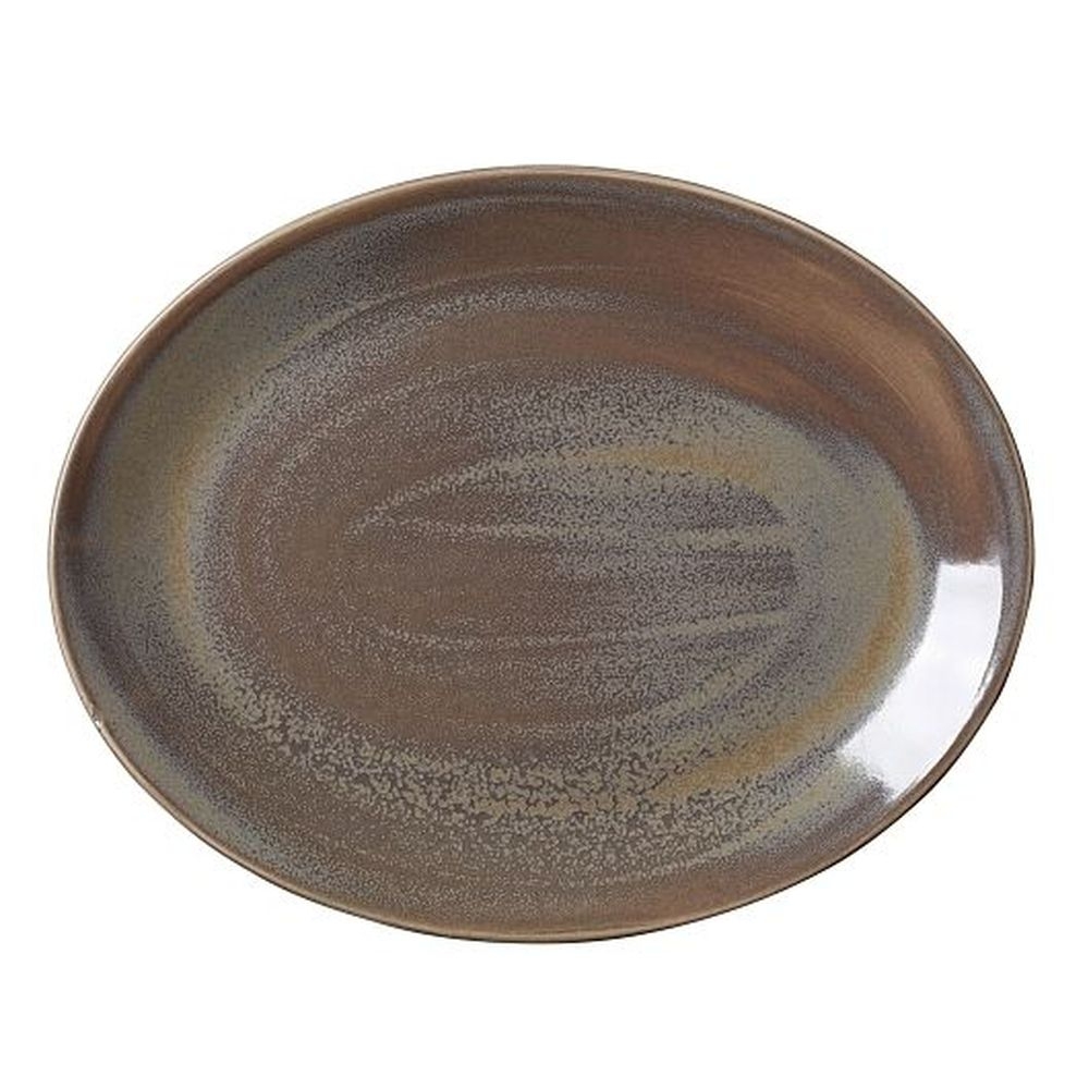 Granite Revolution Alumina Vitrified 13.5 inch Oval Coupe Plate, 12 count