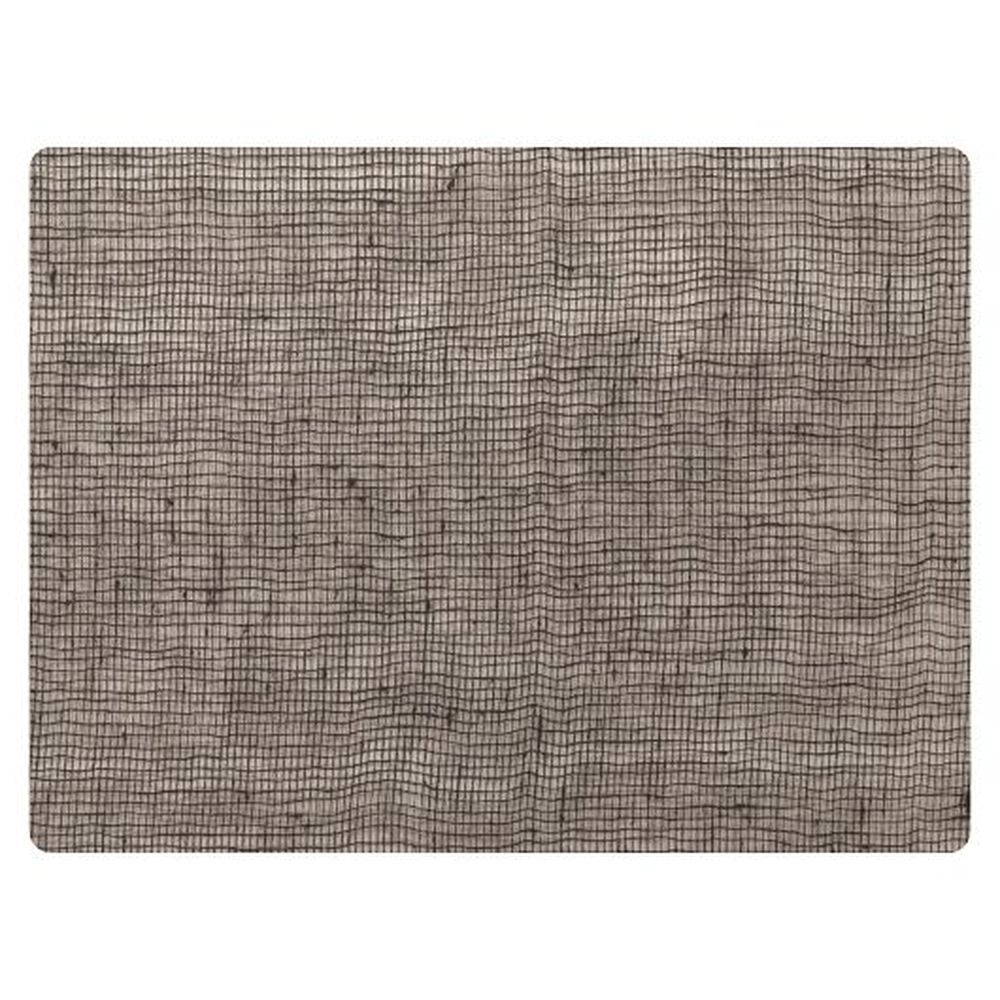 Chocolate Linen Silicone 16 x 12 inch Placemat, 12 count