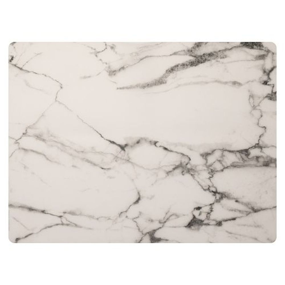 Grey Marble Silicone 16 x 12 inch Placemat, 12 count