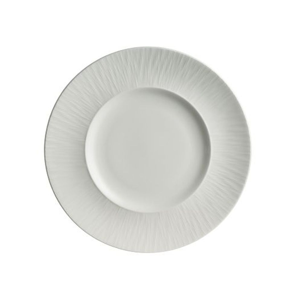 Lucia Bone China 11.0 inch Wide Rim Plate, 12 count