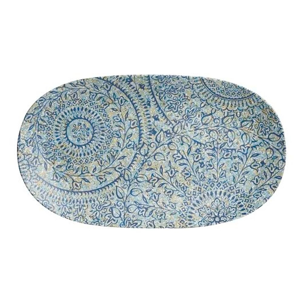 Solano Azure 14 x 8 inch Melamine Platter, 12 count