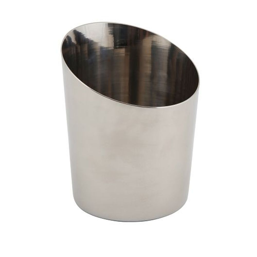 Genware Stainless Steel 3 3/4 Inch Angled Cone, 24 Count