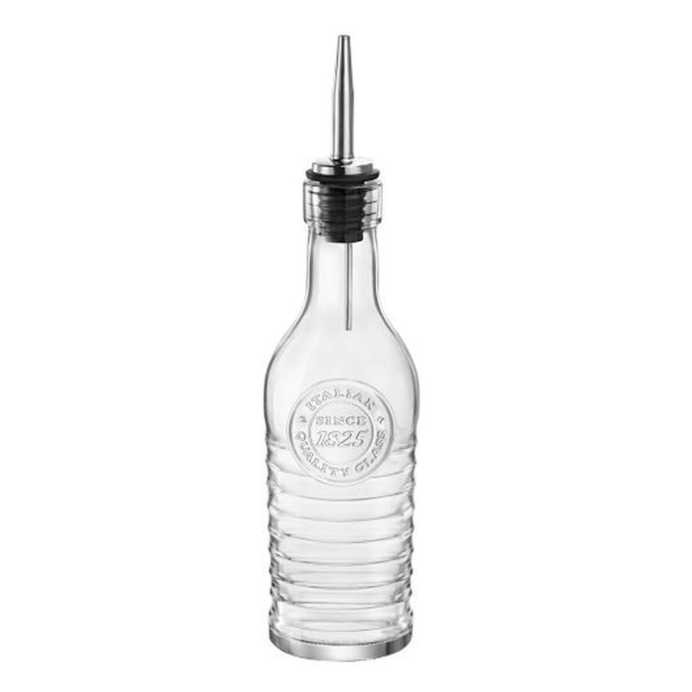 Officina 9 Ounce Glass Bottle with Pour Spout, 12 count