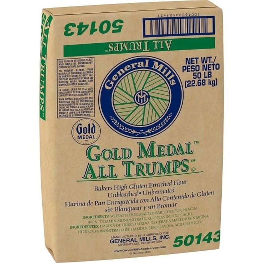 Gold Medal All Trumps Enriched Malted Spring Wheat Flour, 50 Pound