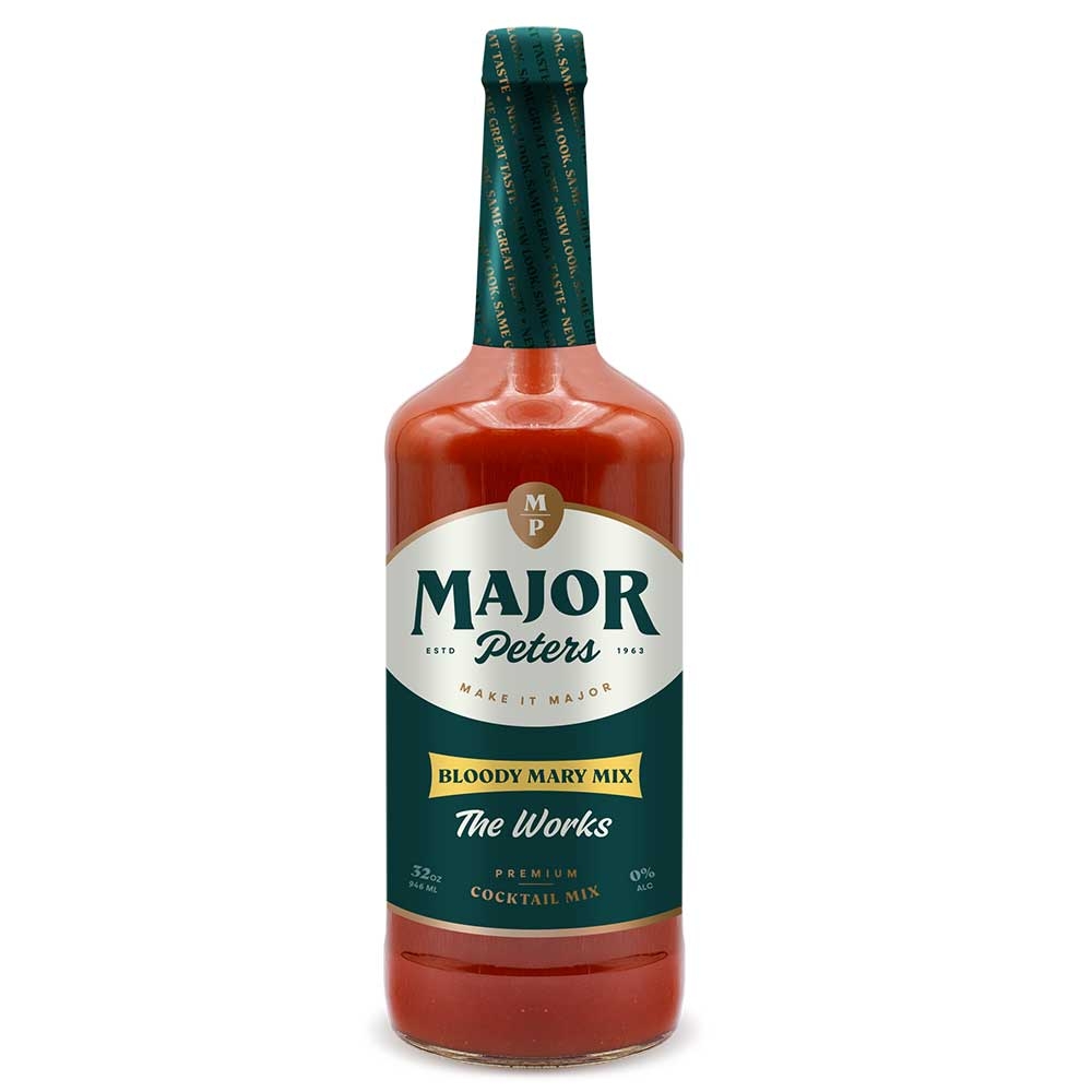 Major Peters' Works Bloody Mary Mix, 32 Fluid Ounce -- 12 Per Case