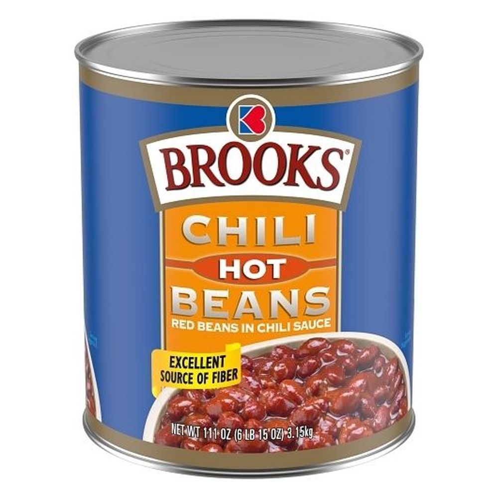 Brooks Hot Chili Bean, 111 Ounce -- 6 Per Case