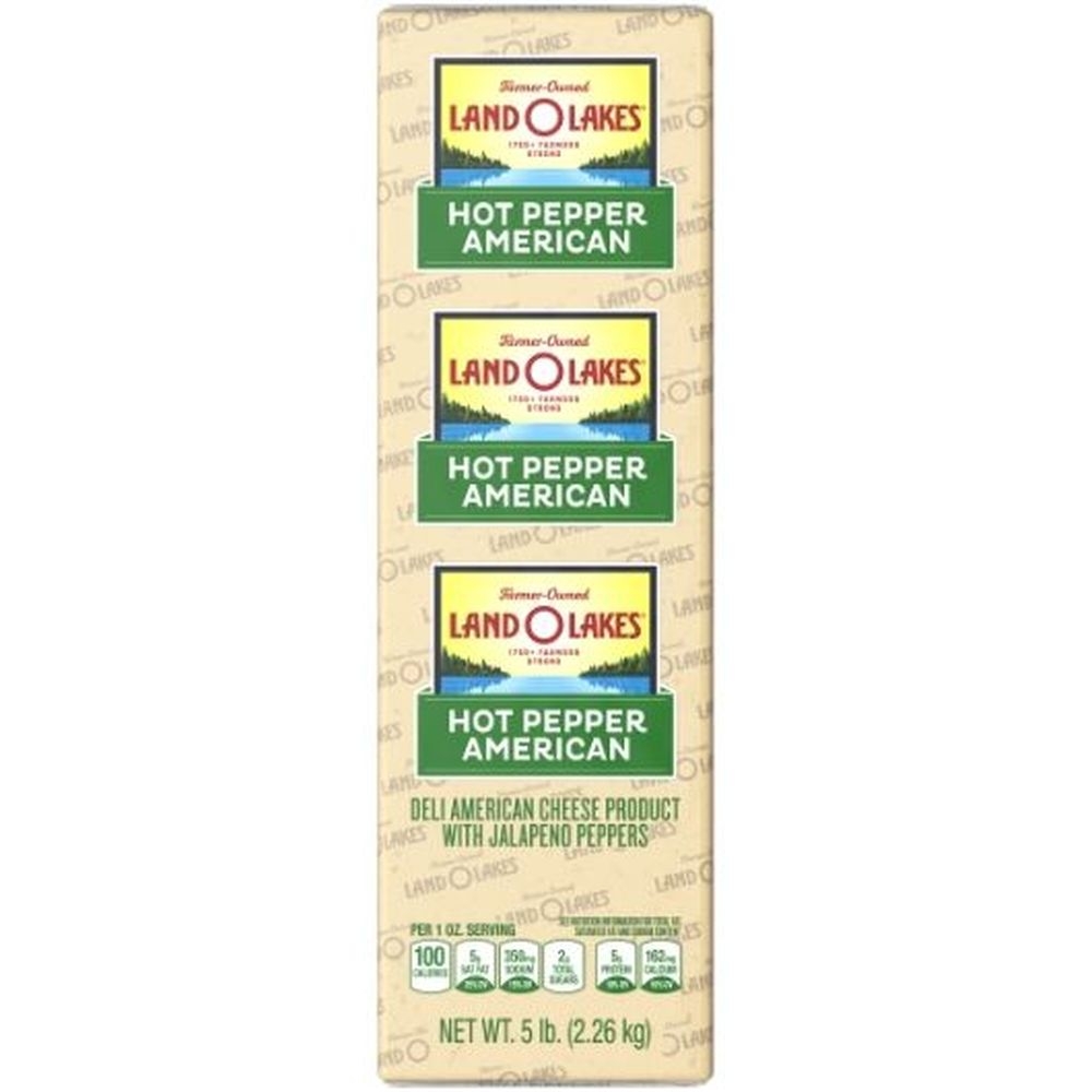 Land O Lakes Hot Pepper Deli American Cheese Product, 5 Pound -- 2 Per Case