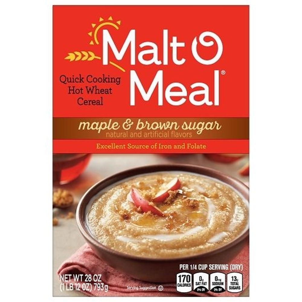 Malt-o-meal Maple And Brown Sugar, Hot Cereals, 28 Ounce -- 12 Per Case