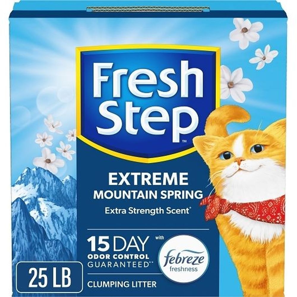 Fresh Step Extreme Mountain Spring Clumping Cat Litter With Febreze Freshness, 25 Pound