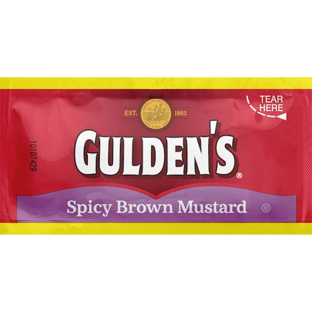 Gulden's Spicy Brown Mustard, 0.32 Ounce Portion Control Packet -- 500 Per Case