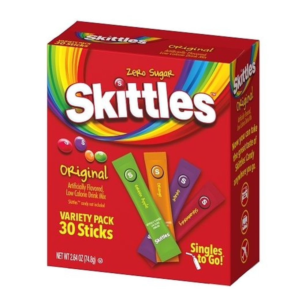 Skittles Original Singles To Go Drink Mix, Variety Pack, 2.64 Ounce -- 6 Per Case