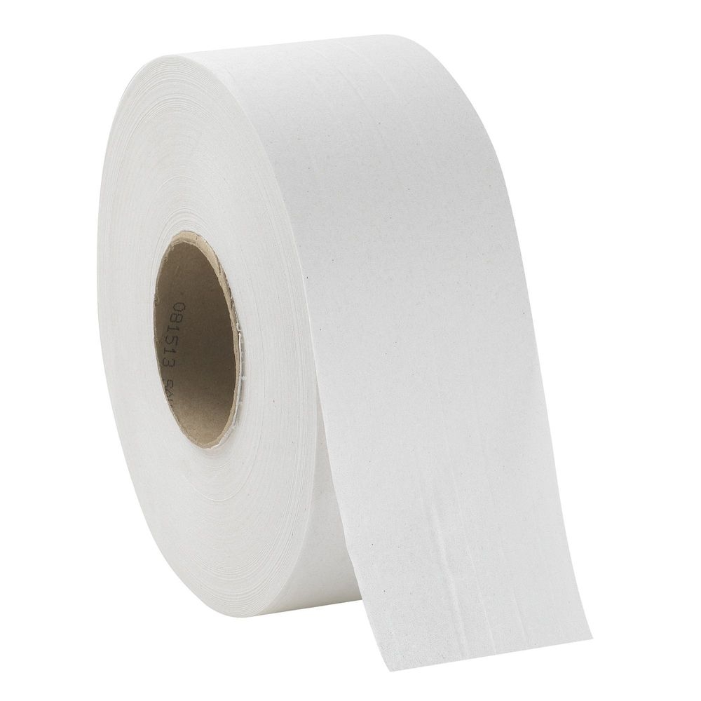 Basic White Jumbo Jr 1-Ply High Capacity Toilet Paper Roll