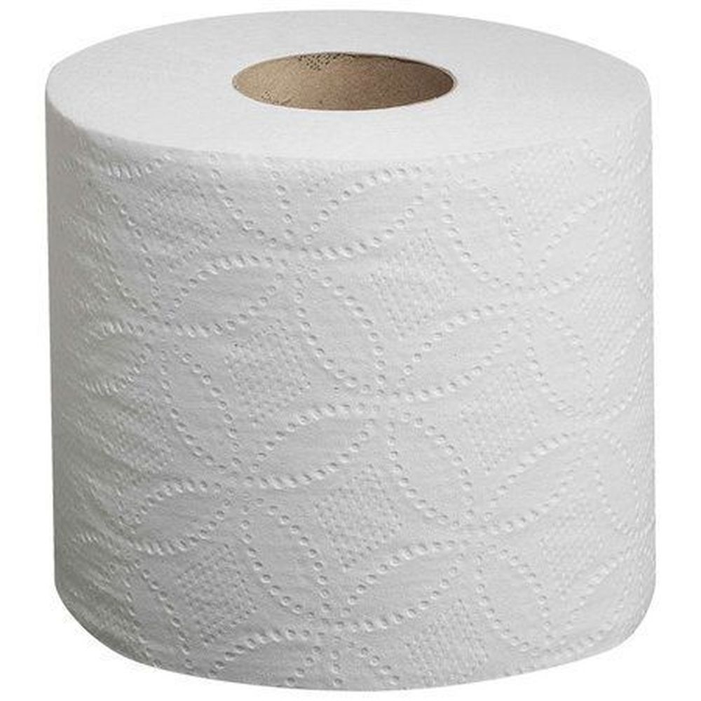 4 x 3.8 inch Basic White Standard Embossed 2 Ply Toilet Paper