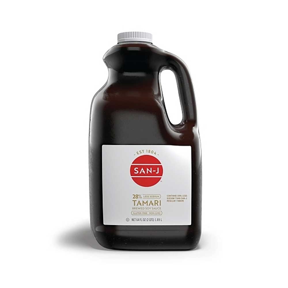 San-J Gluten Free Reduced Sodium White Tamari Sauce, 64 Fluid Ounce -- 6 per case.