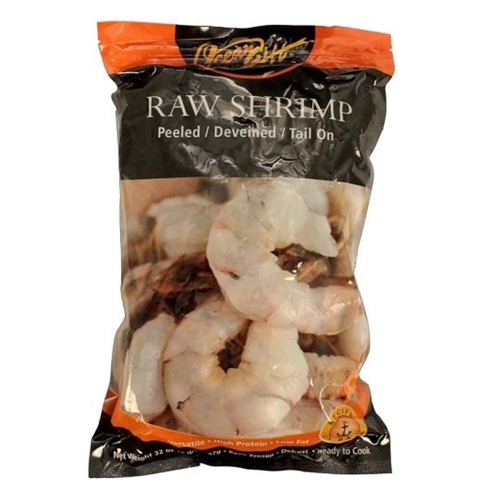 Commodity Frozen Seafood Peeled And Deveined Tail On Raw Shrimp, 2 Pound -- 5 Per Case