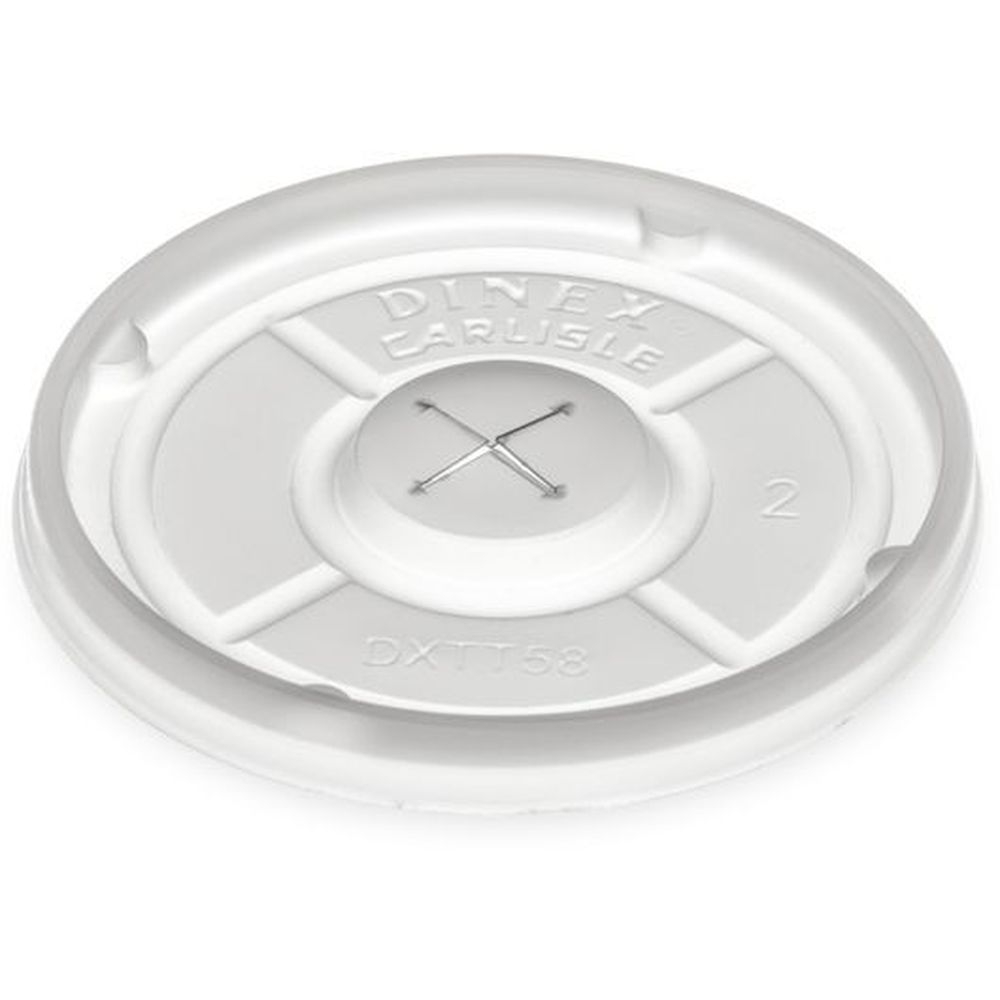 Polystyrene Translucent Tumbler Lid with Straw Slot