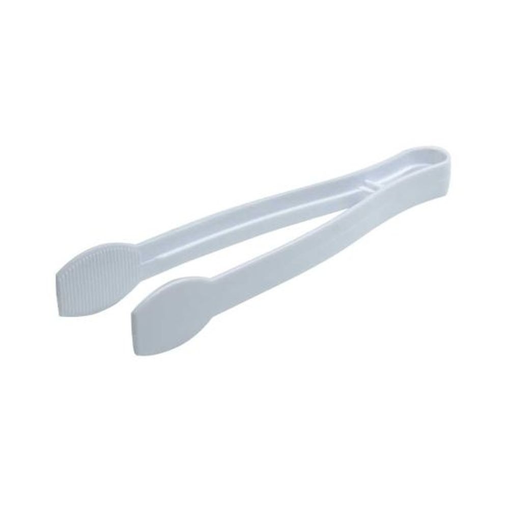Fineline Settings Platter Pleasers 9 Inch Individually Wrapped Polystyrene White Tongs, 48 Count