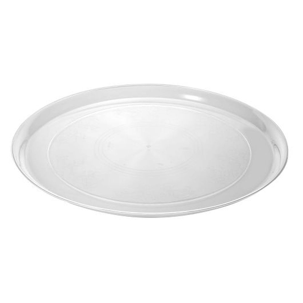 Platter Pleasers 16 inch Polystyrene Clear Round Supreme Serving Tray