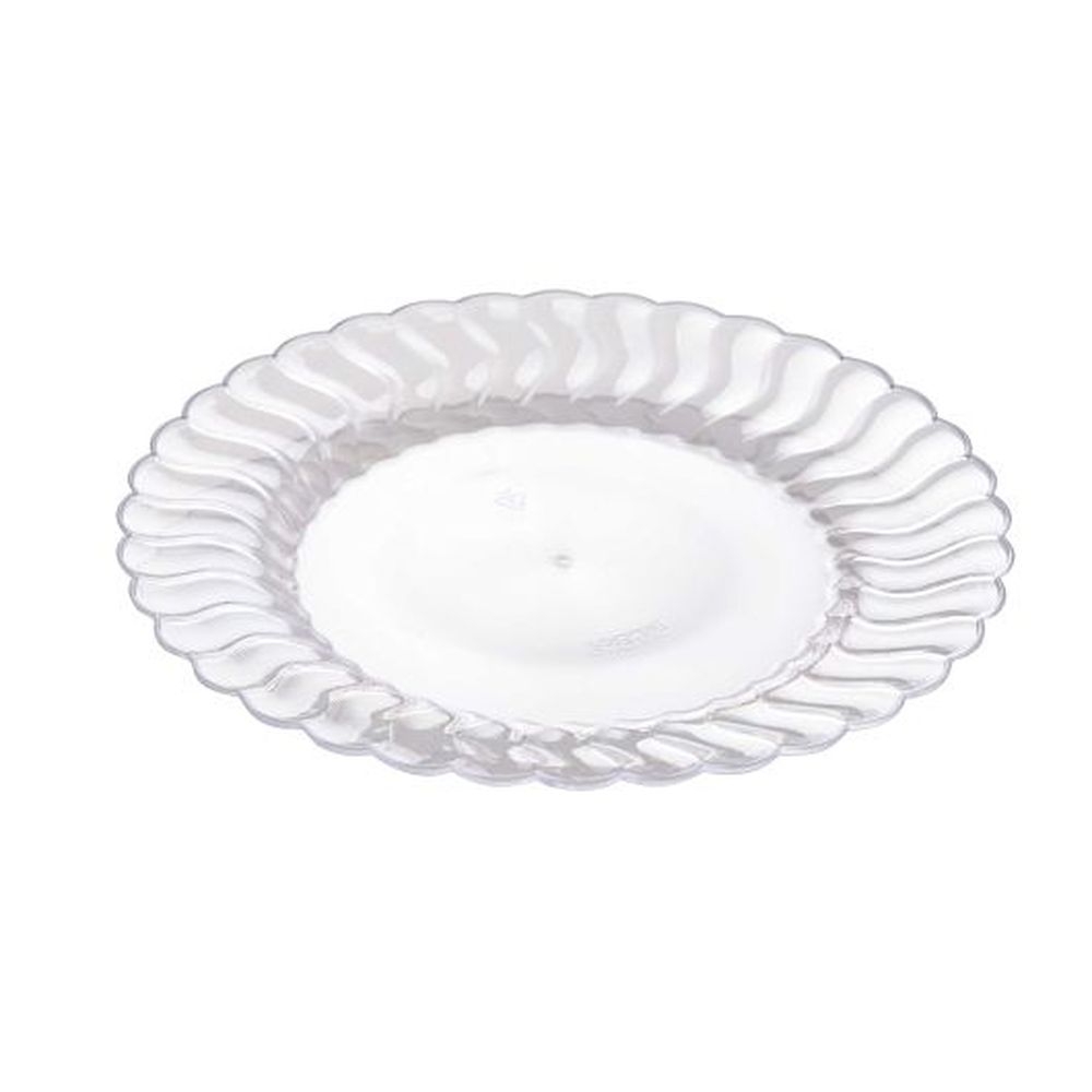 Flairware Polystyrene 6 inch Clear Dessert Plate