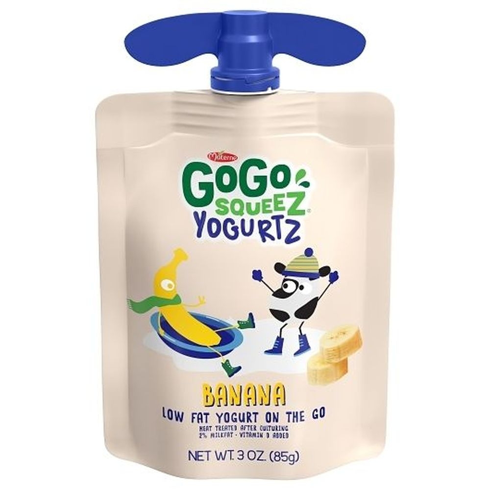 Gogo Squeez Yogurtz On The Go Strawberry And Banana Variety Pack, 3 Ounce, 10 Count -- 6 Per Case