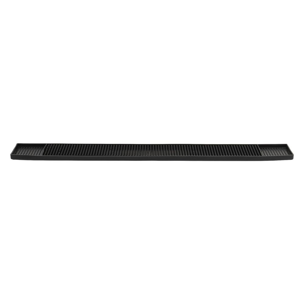 Winco Rubber Black Bar Rail Spill Mat, 27 X 3 1/4 Inch