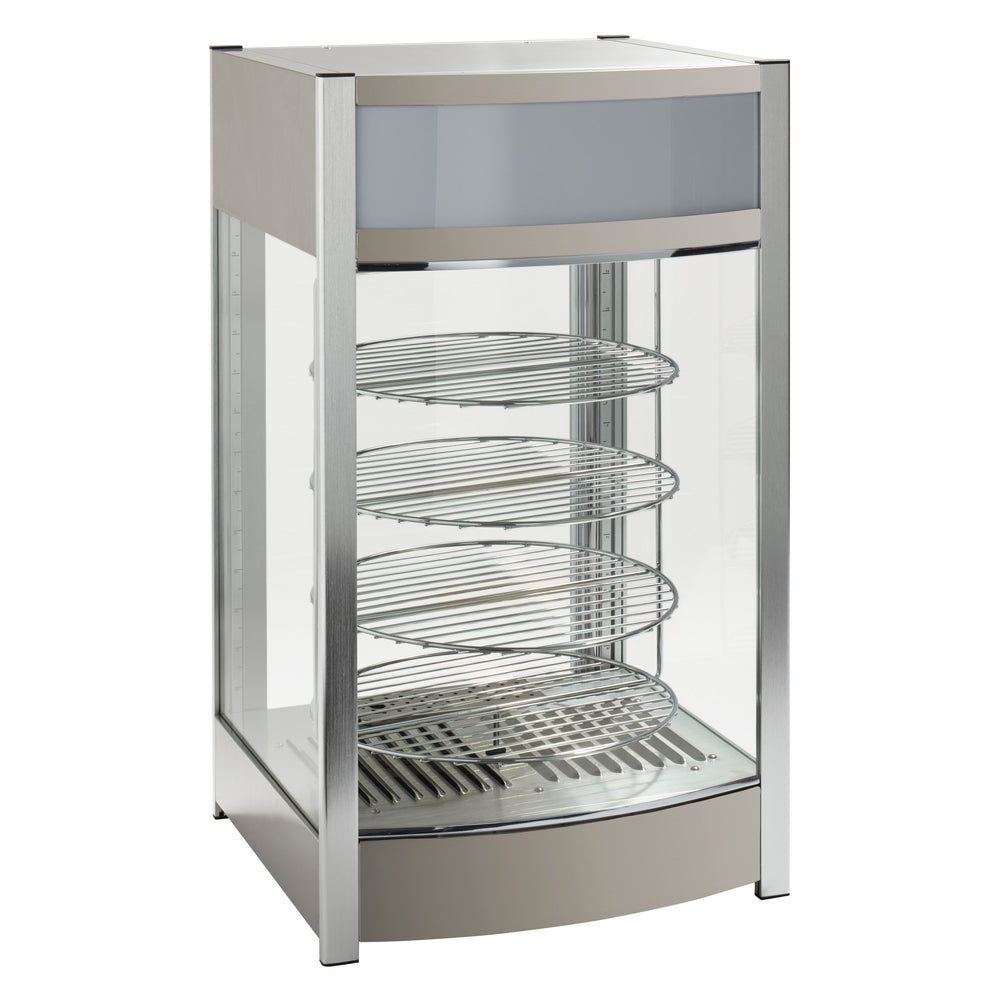 Winco Stainless Steel Electric Heated Pizza/pretzel Merchandiser Set, 18 X 17-1/2 X 31 Inch