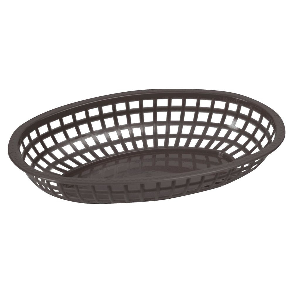 Winco Black Plastic Oval Fast Food Basket, 10 1/4 X 6 3/4 X 2 Inch -- 3 Per Case