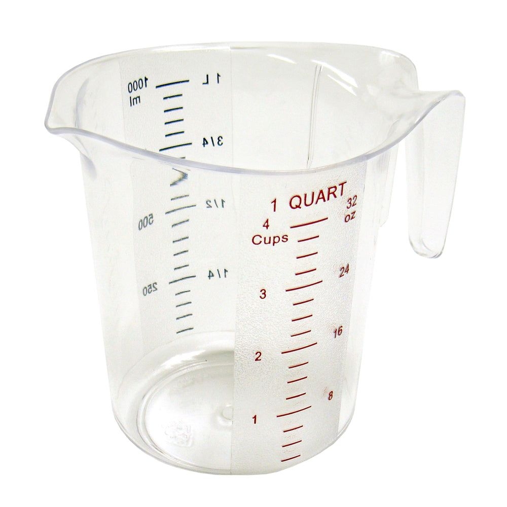 Winco Polycarbonate Measuring Cup With Color Graduations, 1 Quart Capacity -- 6 Per Case