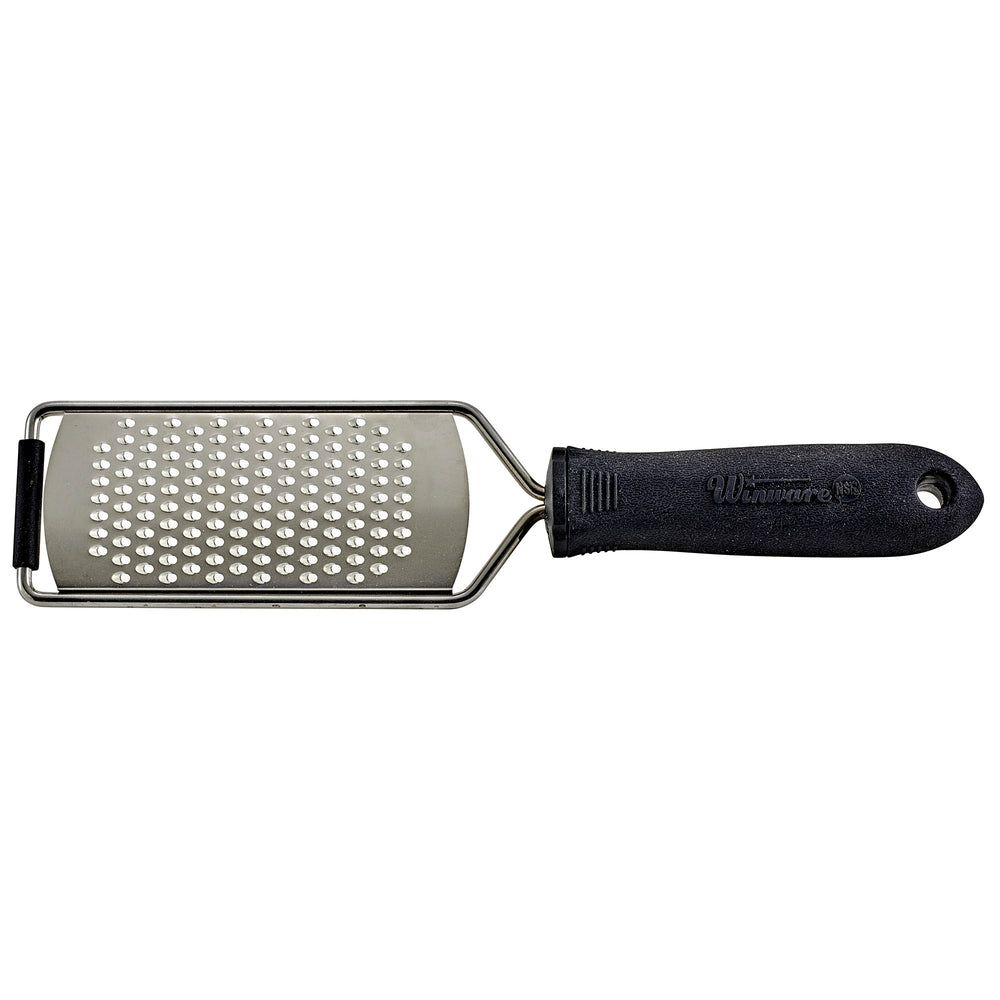 Winco 18/8 Stainless Steel Soft Grip Handle Cheese Grater With 1.5 Millimeter Dia. Large Holes -- 12 Per Case