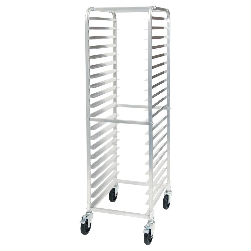 Winco Aluminum 20 Tier End-load Sheet Pan Rack With Brake, 3 Inch Spacing