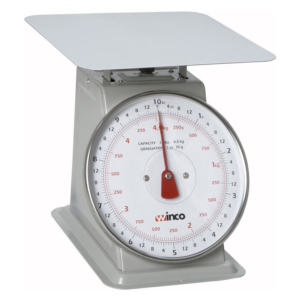 Winco Stainless Steel 8 Inch Dial Mechanical Receiving Scale, 10 Pound Capacity -- 2 Per Case