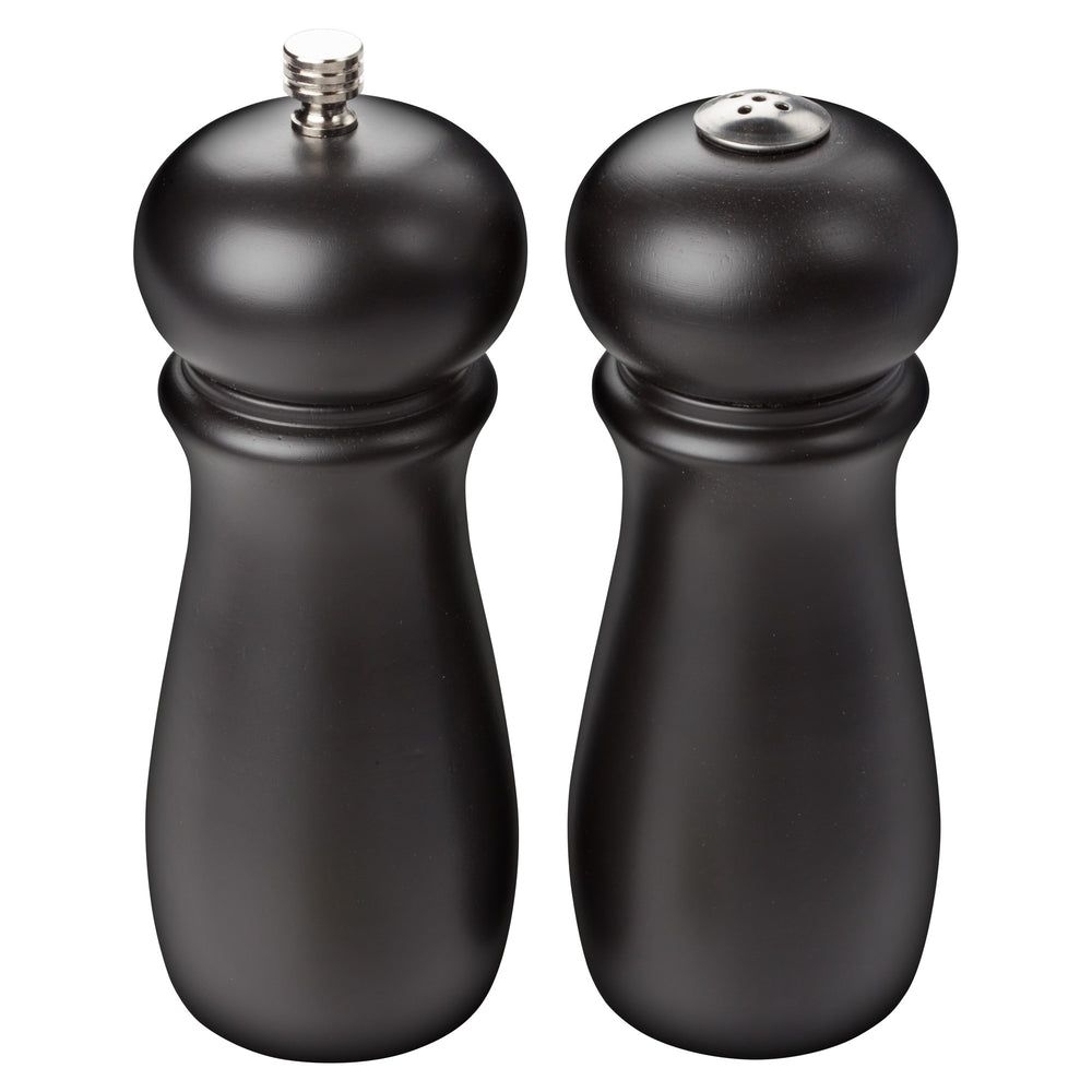 Winco Rubberwood Black Matte Finish Salt And Pepper Grinder Set, Set Of 2 -- 12 Set Per Case