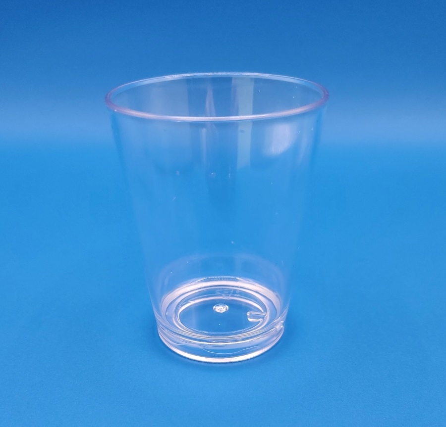 Clear Crystal Styrene Mini Pint Style Taster with 2 COLOR Custom Logo