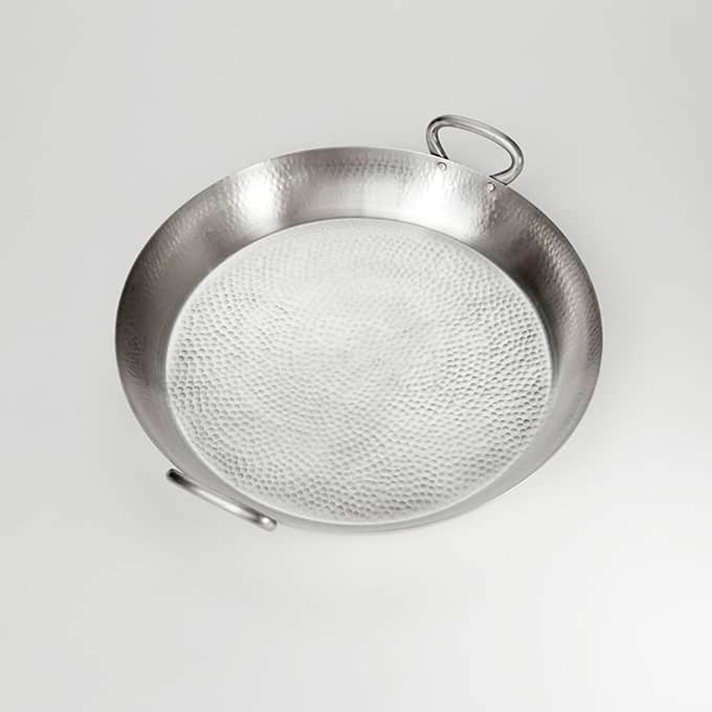 American Metalcraft Hammered Stainless Steel Paella Pan, 21-3/4 Inch Dia. X 4-3/4 Inch Height -- 4 Per Case
