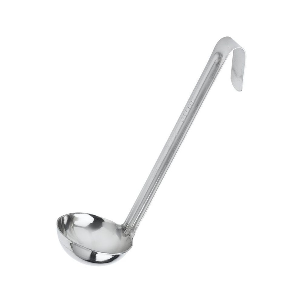 Browne Stainless Steel Mirror Finish Demi One Piece Ladle, 0.5 Ounce Capacity