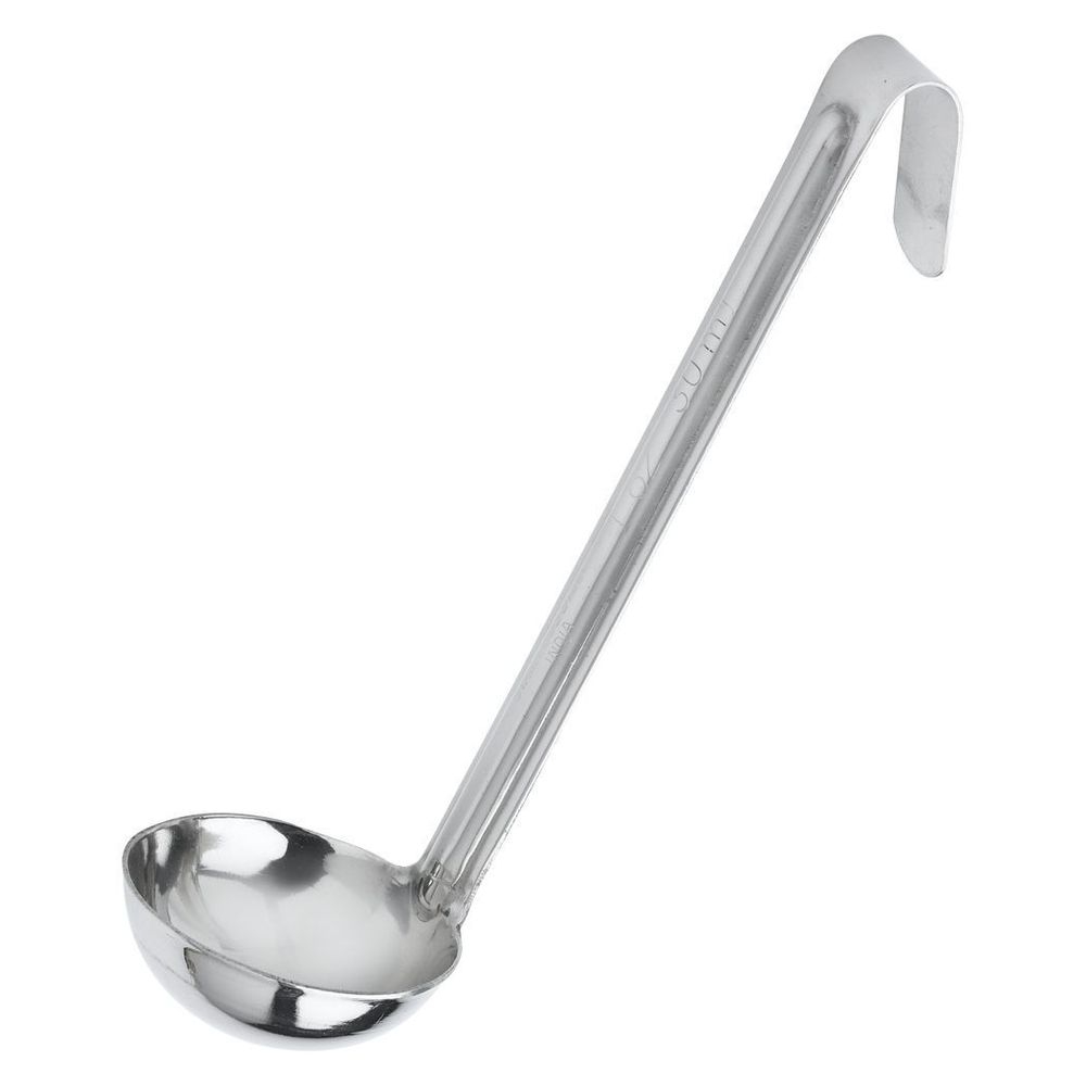 Browne Stainless Steel Mirror Finish Demi One Piece Ladle, 1 Ounce Capacity