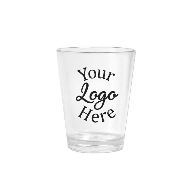 Clear Crystal Styrene Mini Pint Style Taster with 1 COLOR Custom Logo