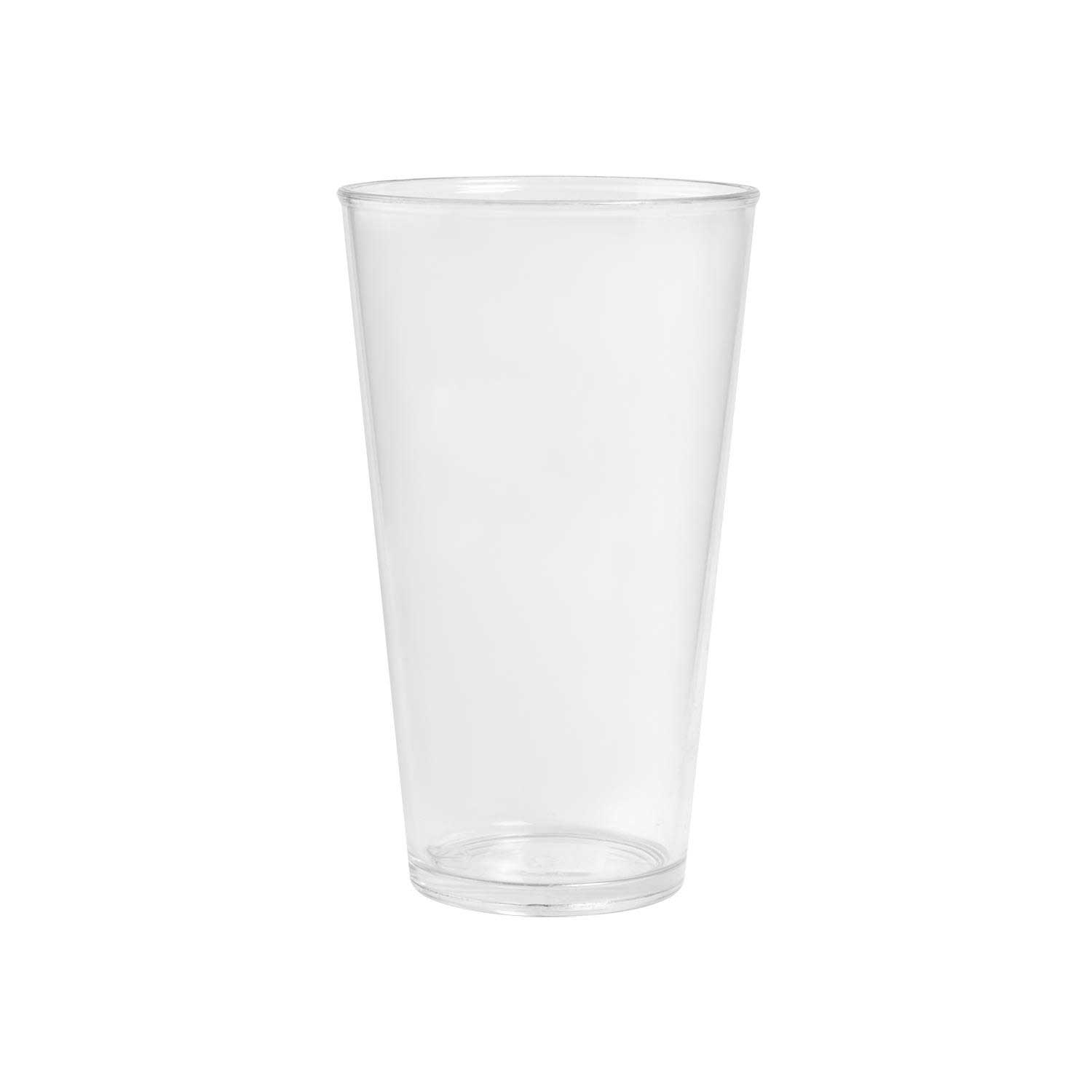 Clear Crystal Styrene Plastic Pint